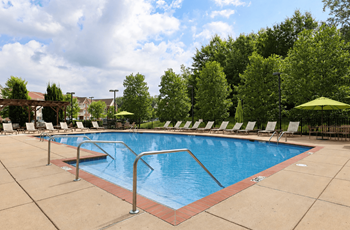 Sparkling outdoor swimming pool